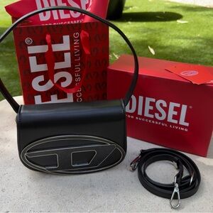 Diesel Black and Silver Handbag, Used-Like new, Box, dustbag, bag.